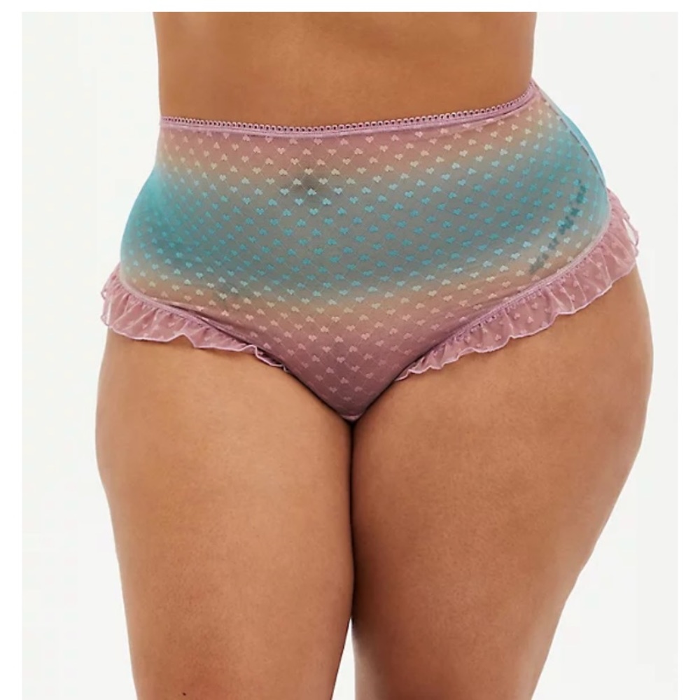 NEW torrid ombré ruffle high waist thong panties 1X 2X